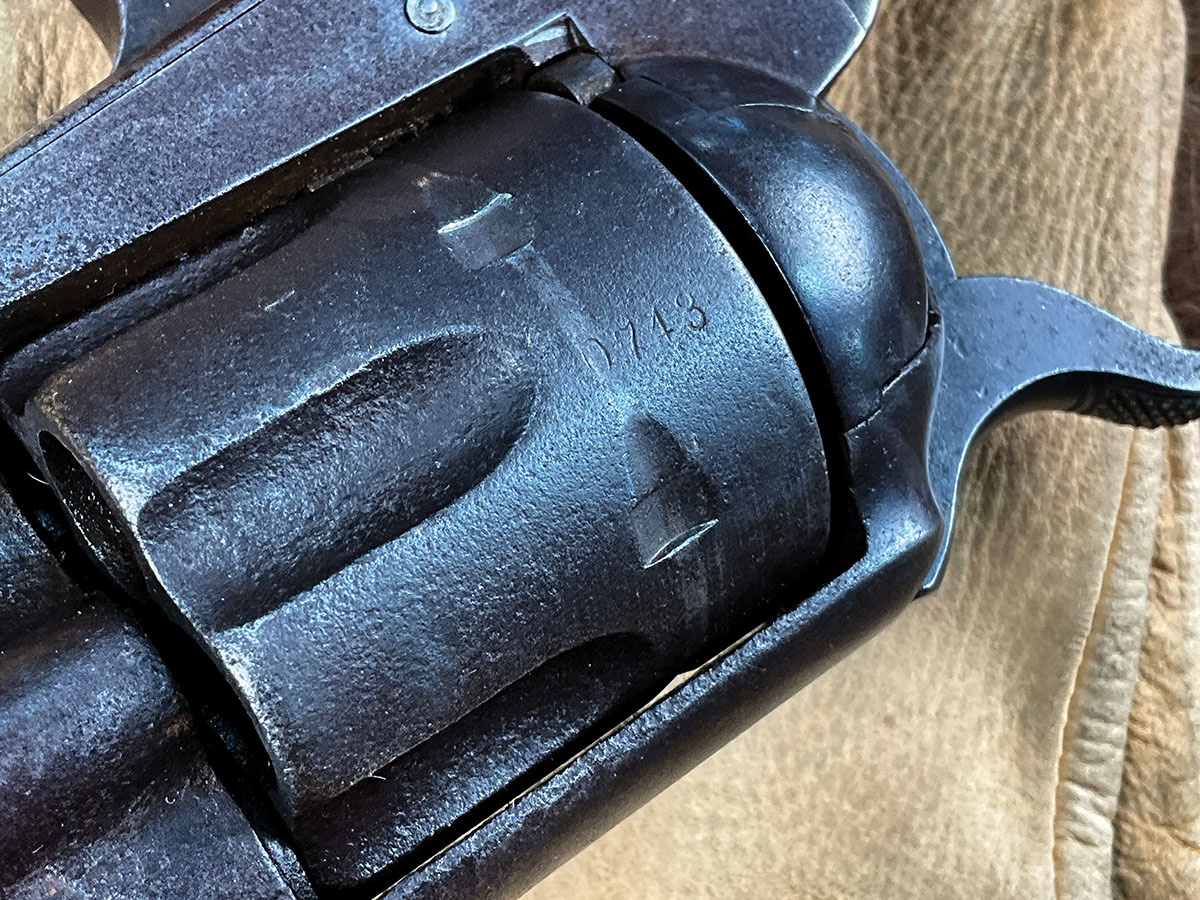 The serial numbers on early Colt SAAs were found on the frame, trigger guard, grip frame, cylinder and on the belly of the barrel.